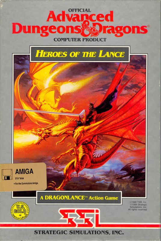 Heroes Of The Lance box art for Amiga